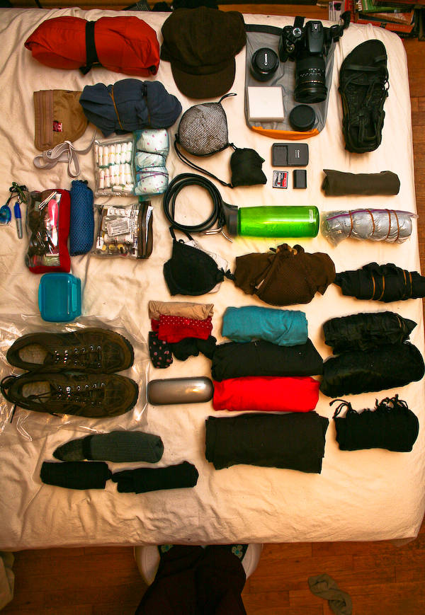 Laura's stuff for the trip