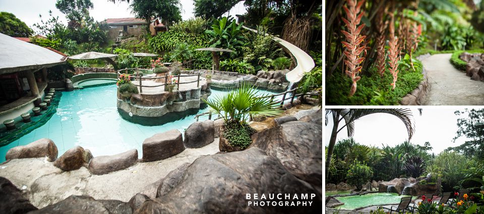 Las Lagos Resort, near La Fortuna Costa Rica. Note the swim-up bar and the water slide (aka the fastest way back from the restroom).