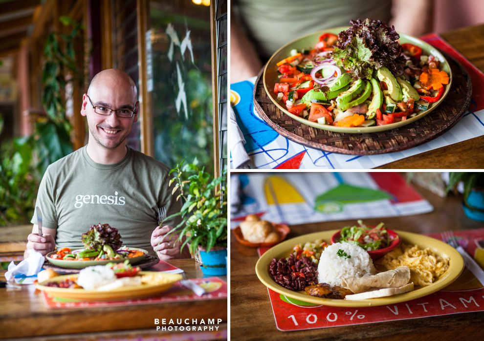 By contrast, our first meal in Costa Rica. Better presentation. Fresher ingredients. Delicious.