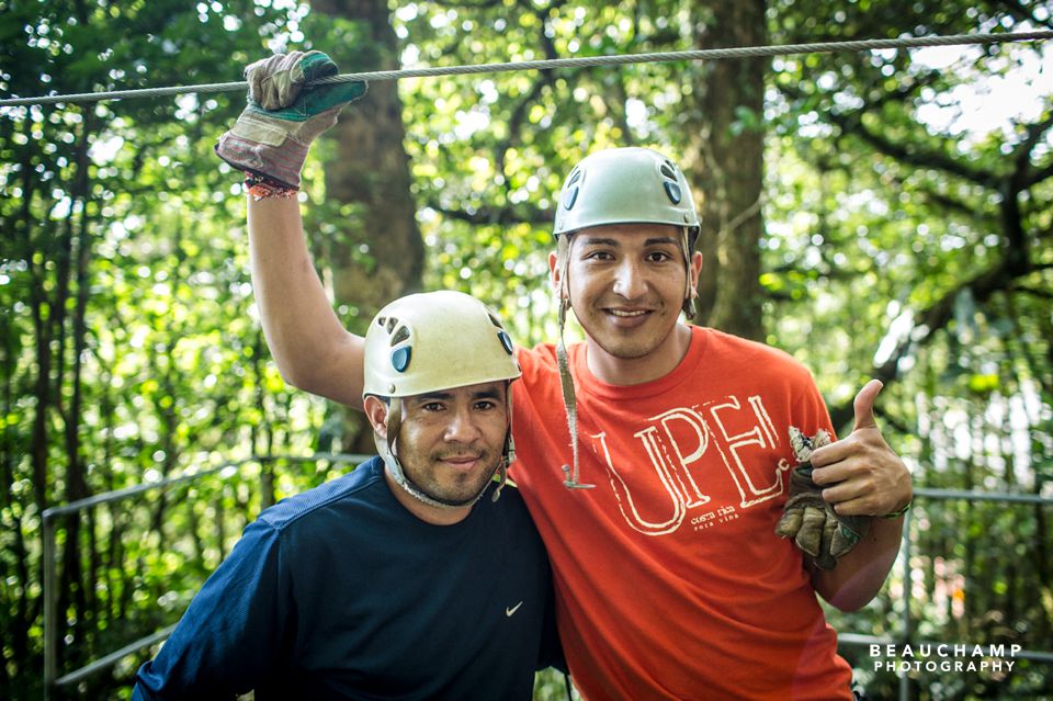 Our zipline guides at Selvatura. 