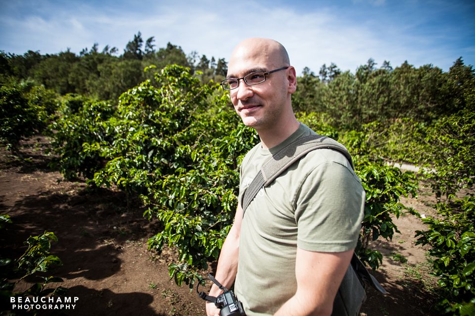 Chris enjoying the coffee tour.