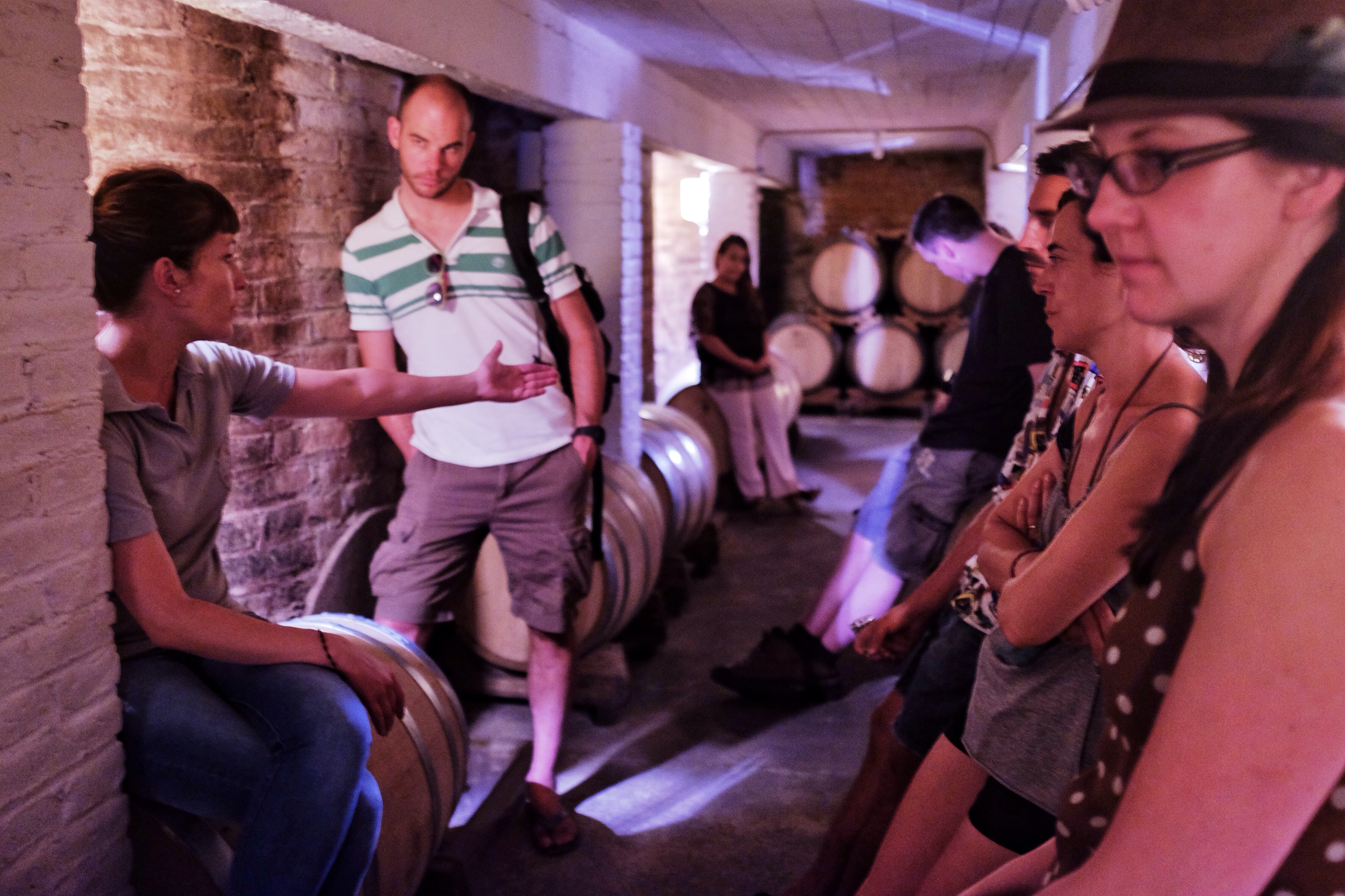 The blissfully cool basement of the bodega. Our guide told us staff like to take siestas down here.