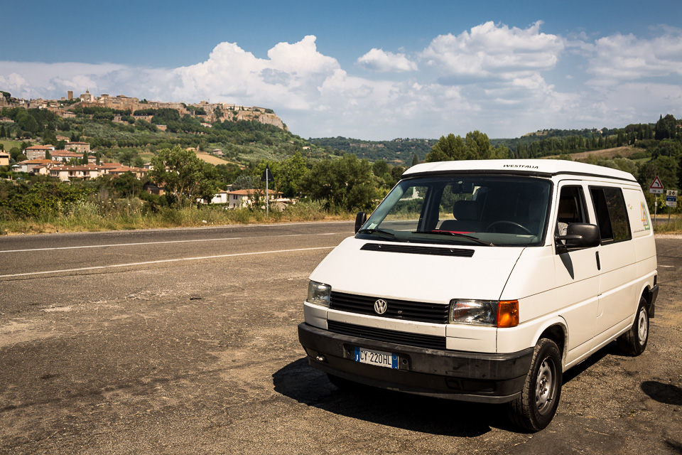 Bella Brunhildalina, our Italian rented VW Westfalia. She's been a good girl, despiting not always wanting to start the first time. 