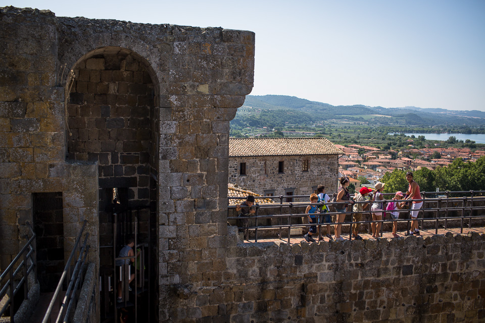 An Italian school group (or summer camp?) was visiting the castle the same time as us. They seemed to dig the battlements and aquarium the best. 