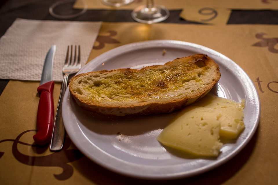 This was the tastiest bruschetta I've ever eaten. So much garlic. Such good olive oil. So simple. So delicious. 